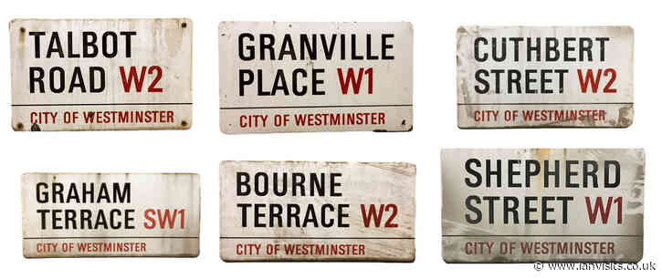 Classic London street signs being sold at auction