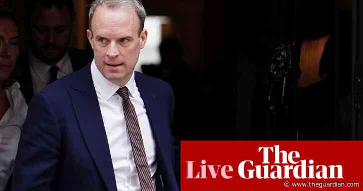 Dominic Raab bullying claims: deputy PM refusing to resign after reading report as Sunak accused of dithering – live