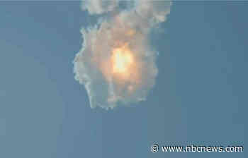 SpaceX's giant rocket blasts off on first test flight — and explodes minutes later