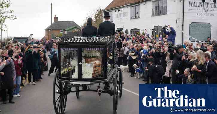 Dogs and mourners line streets to say goodbye to Paul O’Grady