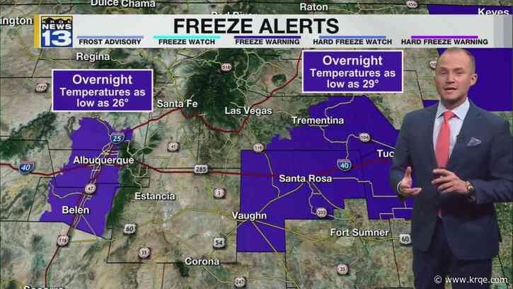 Freeze Warning in effect for parts of New Mexico