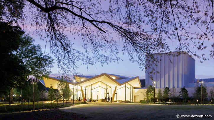 Studio Gang unites Arkansas Museum of Fine Arts buildings with folded concrete canopy
