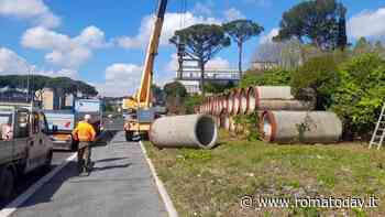 Raddoppio Tiburtina: rimossi tubi di cemento dopo 15 anni
