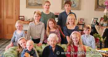 Picture of late Queen with grandchildren released for her 97th birthday