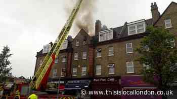 Cricklewood Broadway closed as fire covers area in smoke