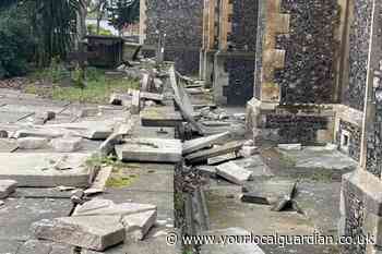 Croydon Minster of St John Baptist church: 30 gravestones destroyed