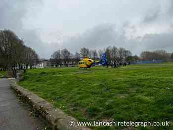 Towneley Park, Burnley, sees North West Air Ambulance land