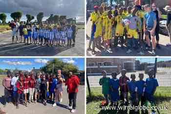 Ellesmere Port: Man visits Cape Town to donate football kits to kids