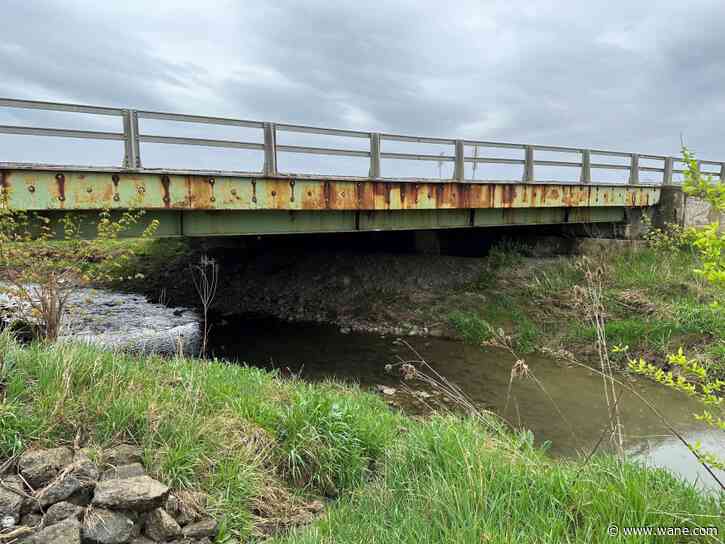 Rusty bridge at Bluffton, Winters roads will be replaced next year