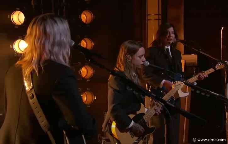 Watch Boygenius perform ‘Not Strong Enough’ on ‘Jimmy Kimmel’