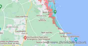 Shocking maps show North East towns and villages underwater by 2050 if sea levels rise