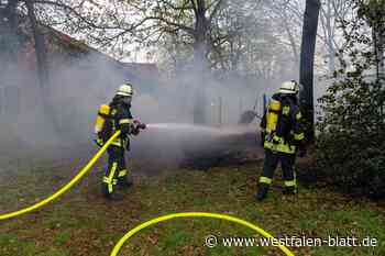 Feuerwehr rückt zu Brand in Porta Westfalica aus