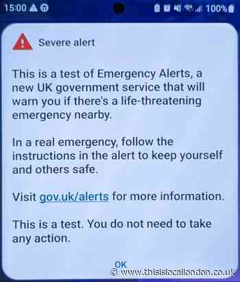 New Emergency Alert Tested on Millions - Alex Gordon, Sutton Grammar