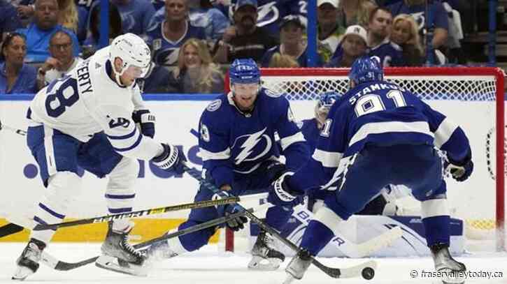 Maple Leafs forward Sam Lafferty handed fine for cross-checking
