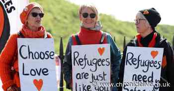 Campaigners against illegal migration bill march from Tynemouth to Whitley Bay