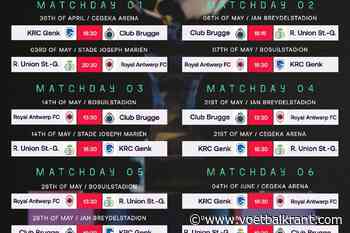 Dit is de kalender van de play-offs: eerste speeldag zal ons direct véél wijzer maken