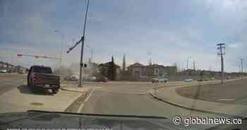 8-vehicle collision north of Calgary sends 3 people to hospital