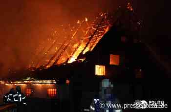 POL-WAF: Warendorf-Freckenhorst. Brand eines Fachwerkhauses