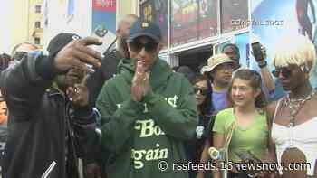 Pharrell makes surprise visit at community event ahead of Something in the Water