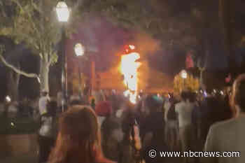 Large animatronic dragon catches fire at Disneyland during 'Fantasmic!' show