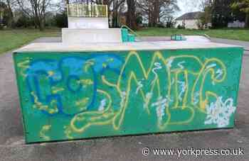Vandals strike with graffiti in Bedale in North Yorkshire