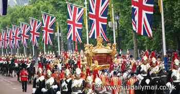 King Charles and Queen Consort Camilla coronation timings for May 6 including procession and service
