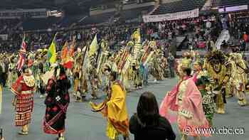 Newcomers and long-time dancers come together at First Nations University of Canada powwow