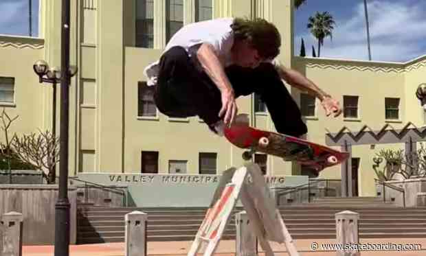 Airborne: Jake Hayes Takes Flight With This Chest High Ollie And Lofty Switch Heel