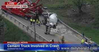 Cement truck crash in Inverness sends driver to hospital