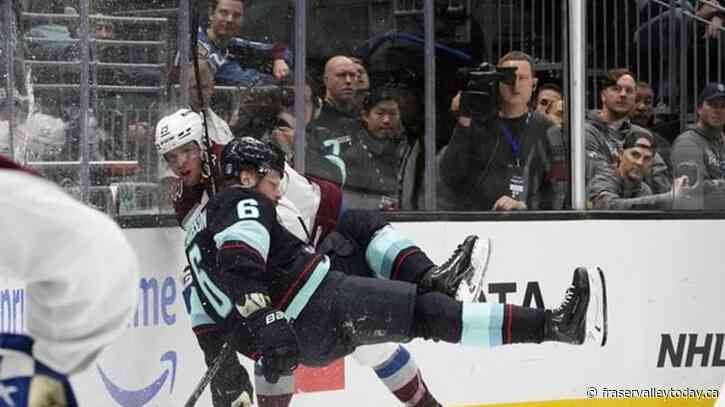 Eberle’s OT winner lifts Kraken past Avs 3-2 to even series