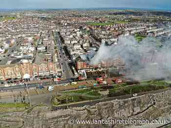 WATCH: Shocking drone shots reveal extent of Blackpool hotel fire