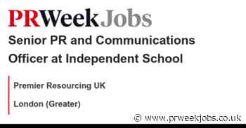 Premier Resourcing UK: Senior PR and Communications Officer at Independent School