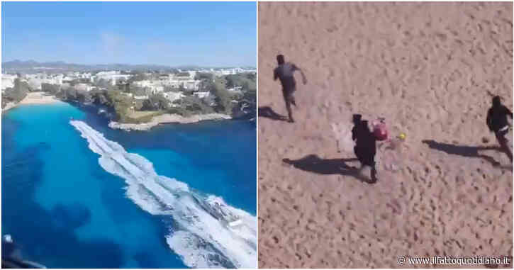 Spagna, fuga da film di tre narcotrafficanti: inseguiti in mare, sbarcano sulla spiaggia in mezzo ai turisti – Video