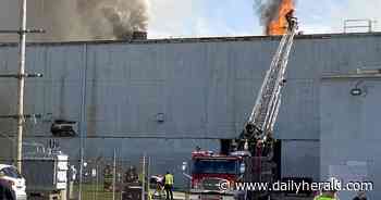 One injured in Aurora warehouse fire Monday afternoon