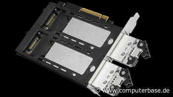 Icy Dock MB842MP-B: PCIe-Karte als Wechselrahmen für zwei M.2-SSDs
