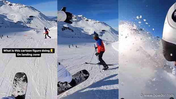 Watch: Skier Served Instant-Karma For Breaking Golden Rule