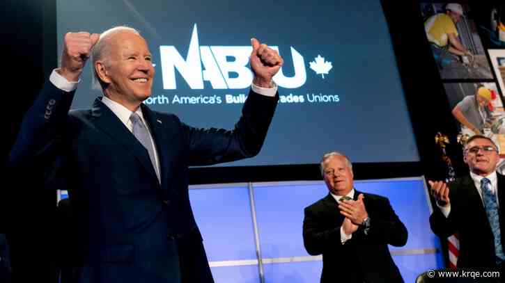 Biden bashes GOP to union workers for first speech since announcing 2024 bid