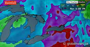 Some parts of southern Ontario could see a month’s worth of rain over just a few days