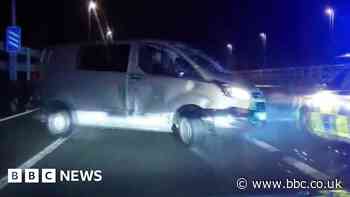 M4: Man who hit four police cars on Prince of Wales Bridge jailed