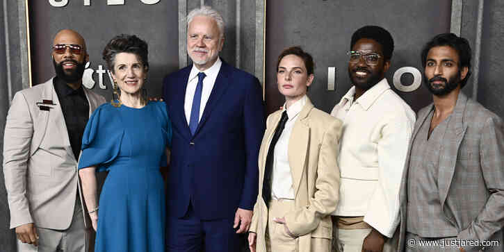 Rebecca Ferguson Steps Out In A Suit For the 'Silo' Premiere in London with Tim Robbins