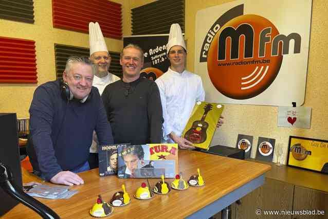 Radio Mfm verloot Tura taarten tijdens Tura top 50