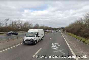 Delays after three cars crash on M65 near Blackburn