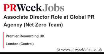 Premier Resourcing UK: Associate Director Role at Global PR Agency (Net Zero Team)