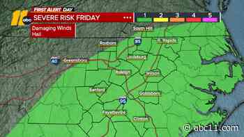 First Alert Day: Level 1 isolated severe storm risk, locally heavy rain
