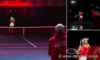The future of coaching? Emma Raducanu trains two young tennis players via HOLOGRAM 