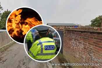 Two-car arson and attempted robbery in Borehamwood