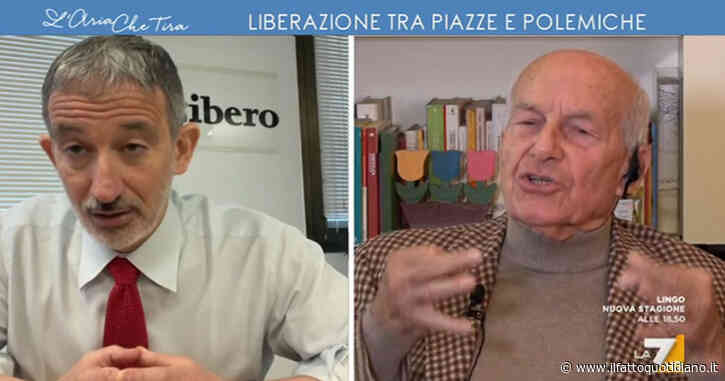 Lite Senaldi-Bertinotti a La7. “Seppelliamo fascisti e comunisti, così mettiamo d’accordo tutti”. “È una bestemmia, sono indignato”