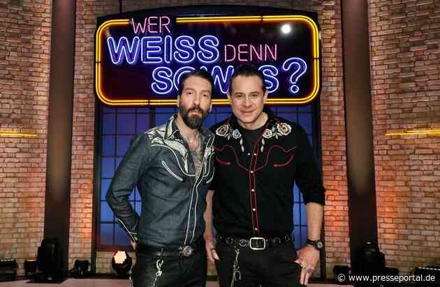 The BossHoss-Duell: Alec Völkel und Sascha Vollmer bei "Wer weiß denn sowas?" - Das Wissensquiz vom 2. bis 5. Mai 2023, um 18:00 Uhr im Ersten
