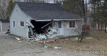 Car crashes into Fredericton-area house, leaving ‘extensive damage’
