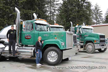 Vancouver Island semi truck driving for spot in Mack Truck calendar